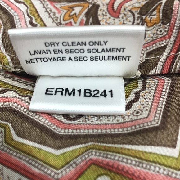 BCBGMaxAzria 100% Silk Polka Dot and Paisley Print Wrap Blouse - Picture 9 of 9